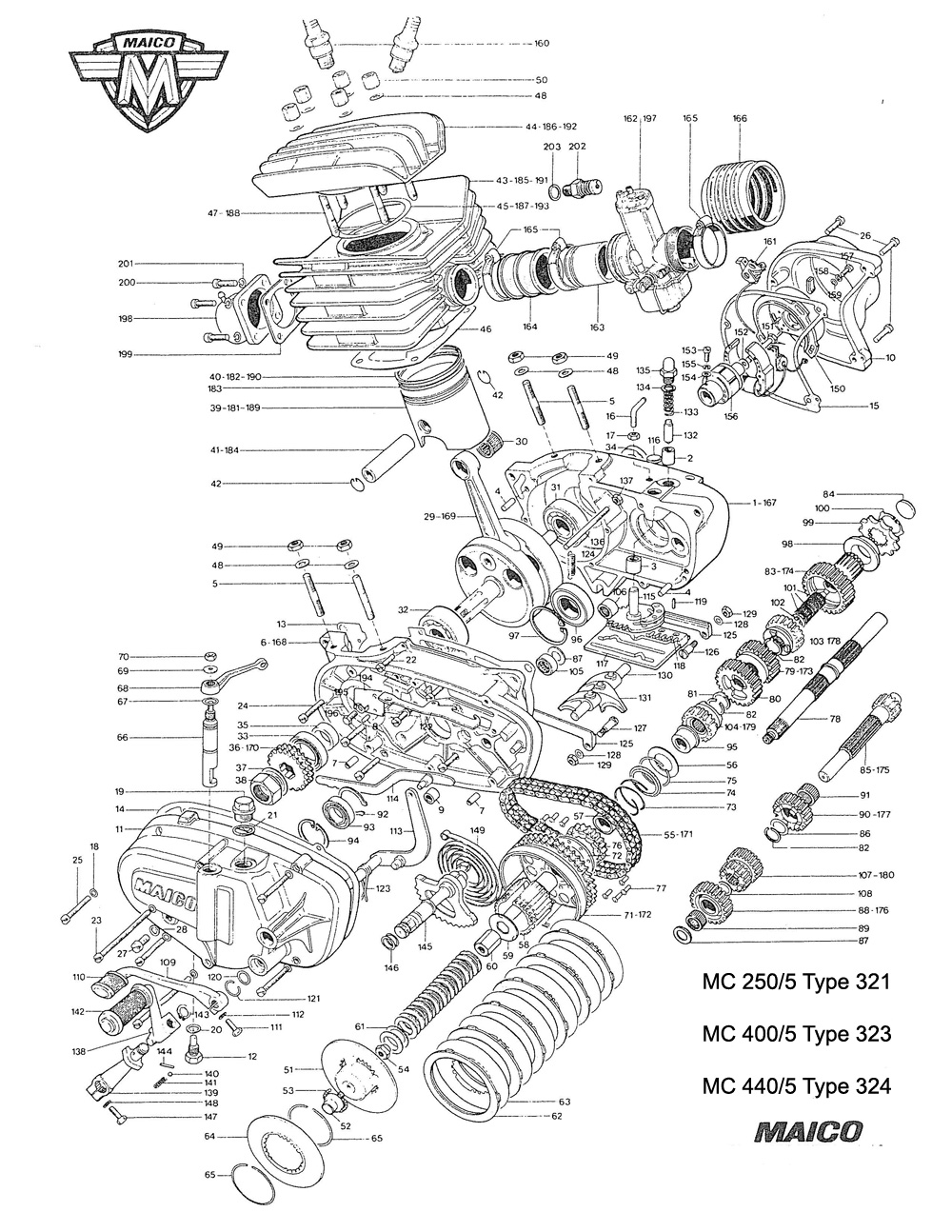 1976 Maico Engine Parts Diagram